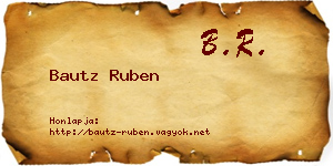 Bautz Ruben névjegykártya